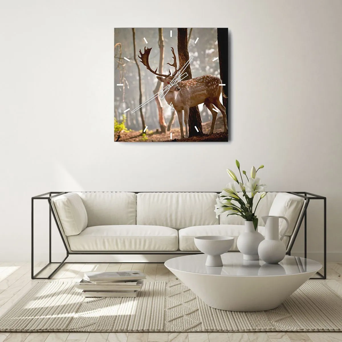 Relógio de parede - Relógio em vidro - A Luz da Juventude - 40x40 cm