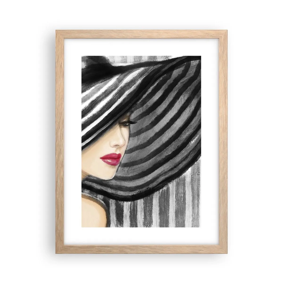 Pôster com moldura de carvalho claro - Onde encontrar-te? - 30x40 cm