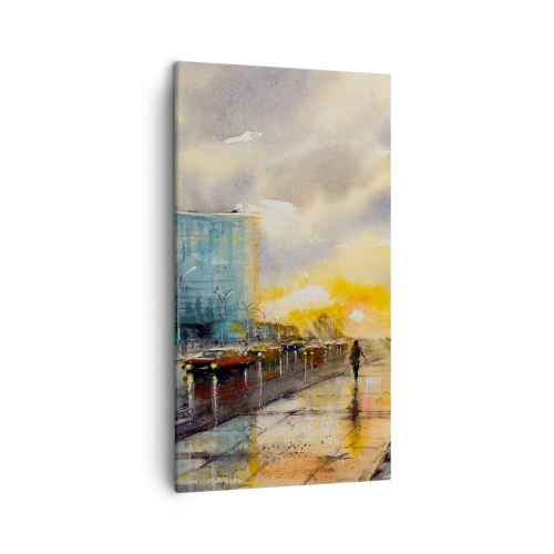 Quadro em tela - A vida na costa - 45x80 cm