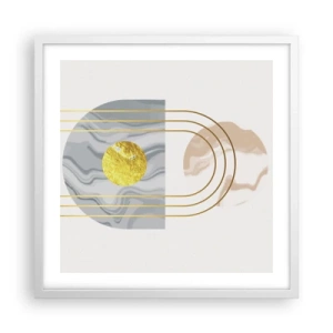 Pôster em moldura branca - Brilho e claridade - 50x50 cm