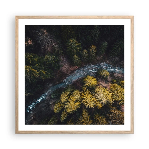 Pôster com moldura de carvalho claro - Rápido e cada vez mais rápido - 60x60 cm