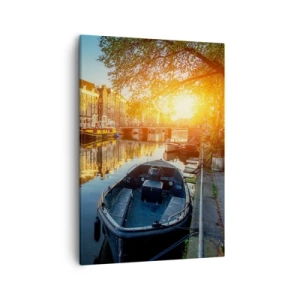 Quadro em tela - Manhã em Amsterdã - 50x70 cm
