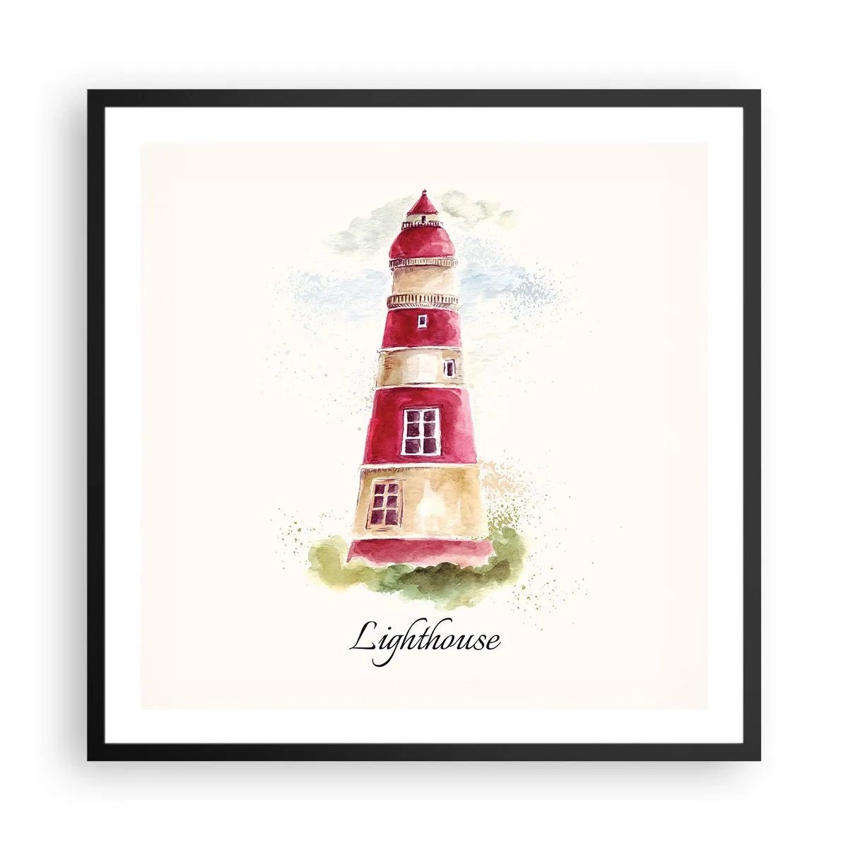 Pôster com moldura preta - Sempre há clima - 60x60 cm