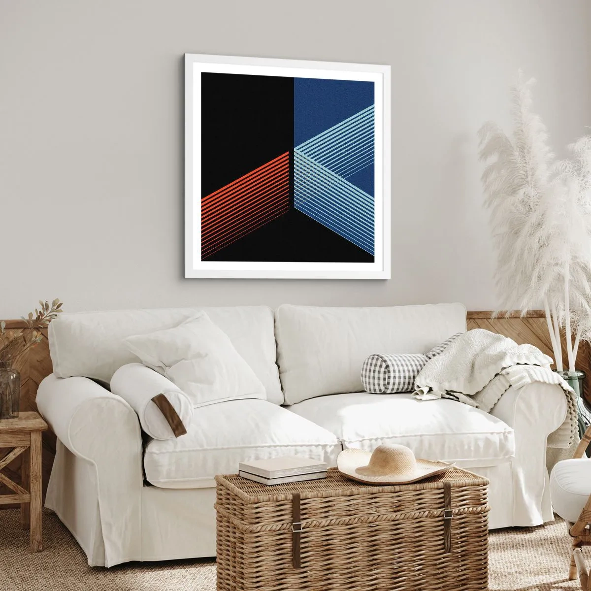 Pôster em moldura branca - Uma história simples - 60x60 cm