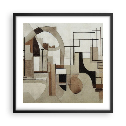 Pôster com moldura preta - Paisagem urbana 2.0 - 50x50 cm