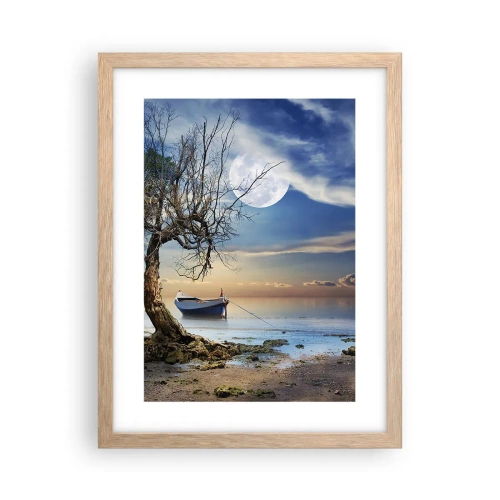 Pôster com moldura de carvalho claro - É este o fim ou o começo? - 30x40 cm