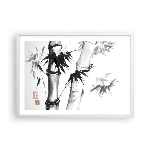 Pôster em moldura branca - Foco no Oriente - 70x50 cm