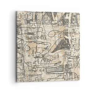 Quadro em tela - À espera de ser decifrado - 70x70 cm