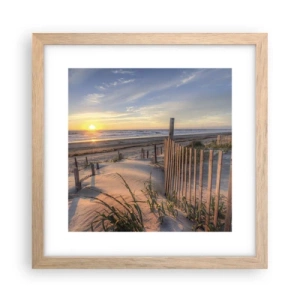 Pôster com moldura de carvalho claro - Brilho e sombra do vento - 30x30 cm