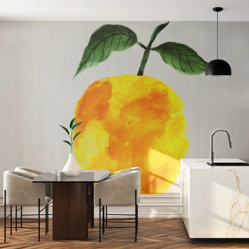 Papel de Parede Premium Canvas - Como saborear o sol - Limão, Cozinha, Fruta - 400x280 cm