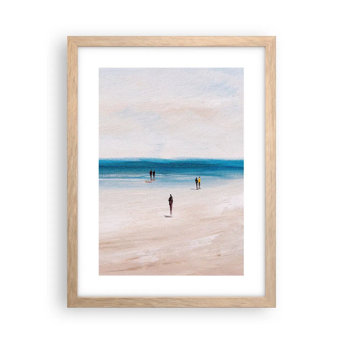 Pôster com moldura de carvalho claro - Uma necessidade natural - 30x40 cm