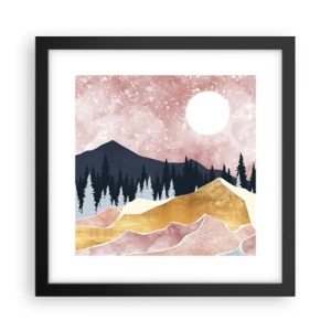 Pôster com moldura preta - Ronda Noturna - 30x30 cm