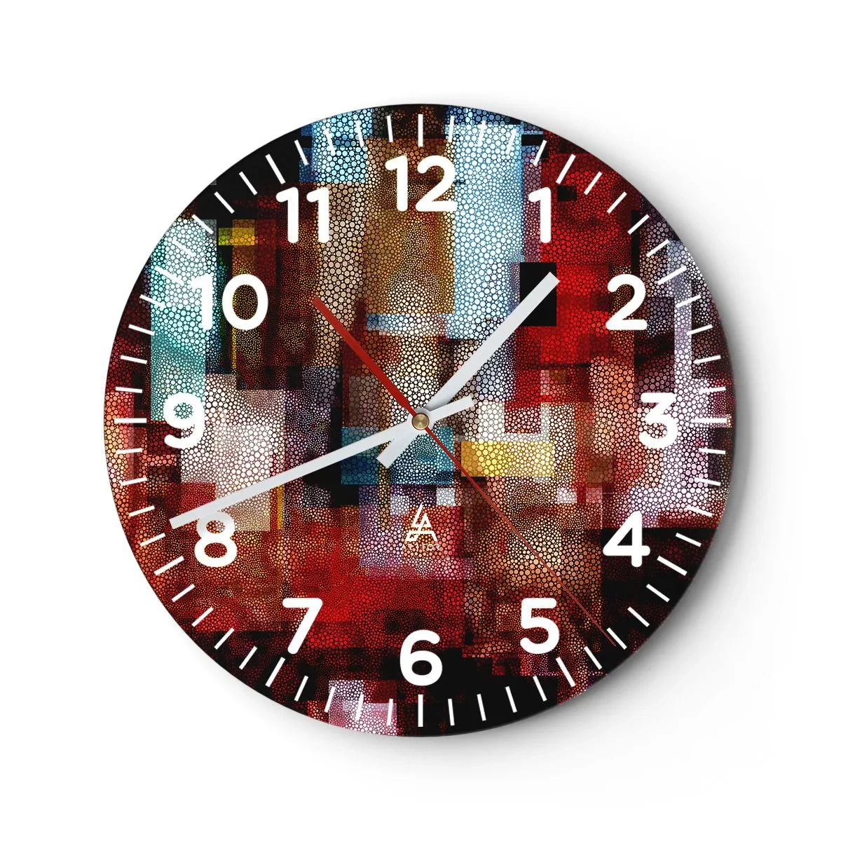 Relógio de parede - Relógio em vidro - Uma grande confusão - 40x40 cm