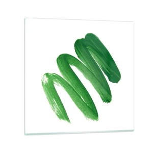 Quadro em vidro - Piada verde - 70x70 cm