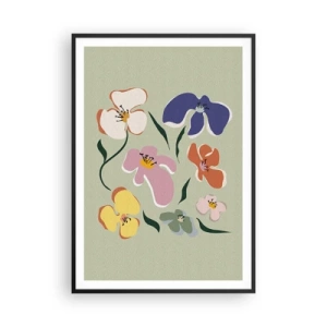 Pôster com moldura preta - Amores-perfeitos para seu irmão - 70x100 cm