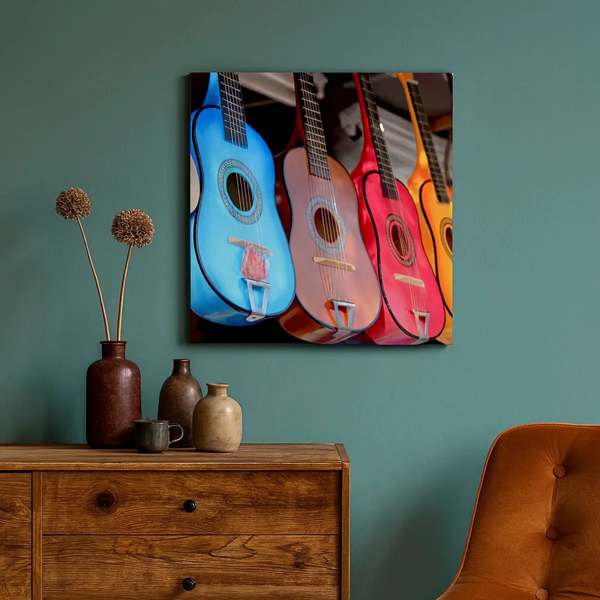 Quadro em tela - Vibrações latinas - 30x30 cm