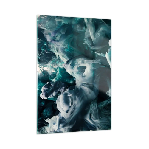 Quadro em vidro - Movimento de cores - 50x70 cm