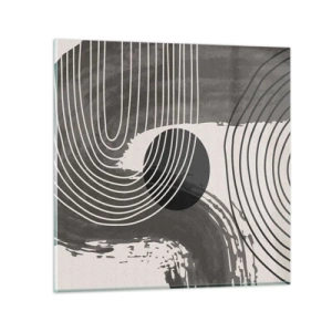 Quadro em vidro - O oval vence - 70x70 cm