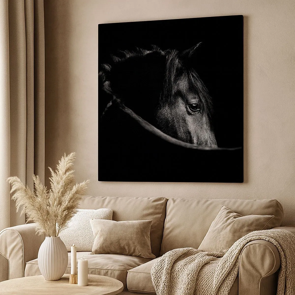 Quadro em tela - Príncipe Negro - 30x30 cm