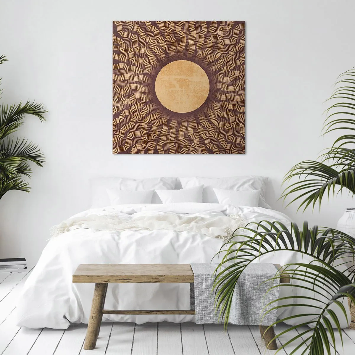 Quadro em tela - Ícone do sol - 30x30 cm