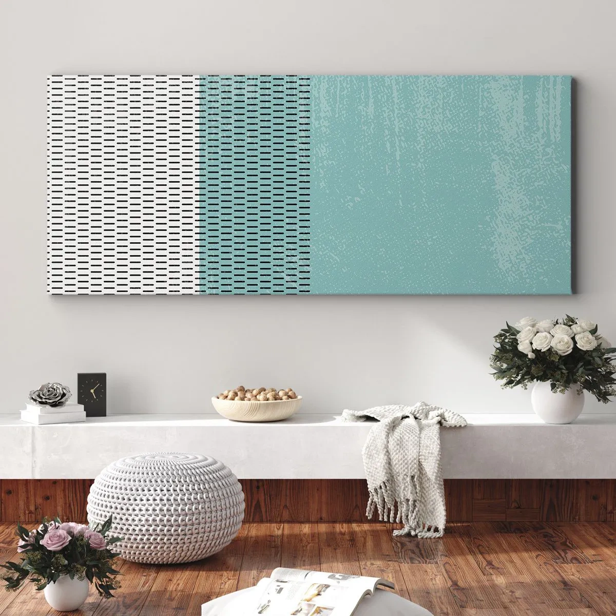 Quadro em tela - Composição equilibrada - 100x40 cm