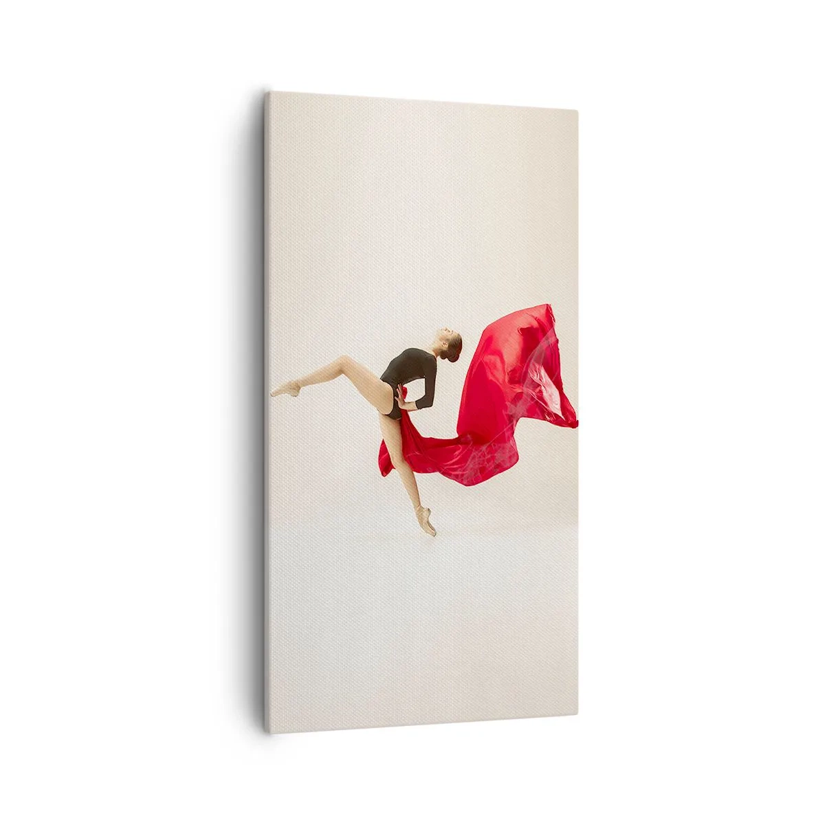 Quadro em tela - Vermelho e preto - 55x100 cm