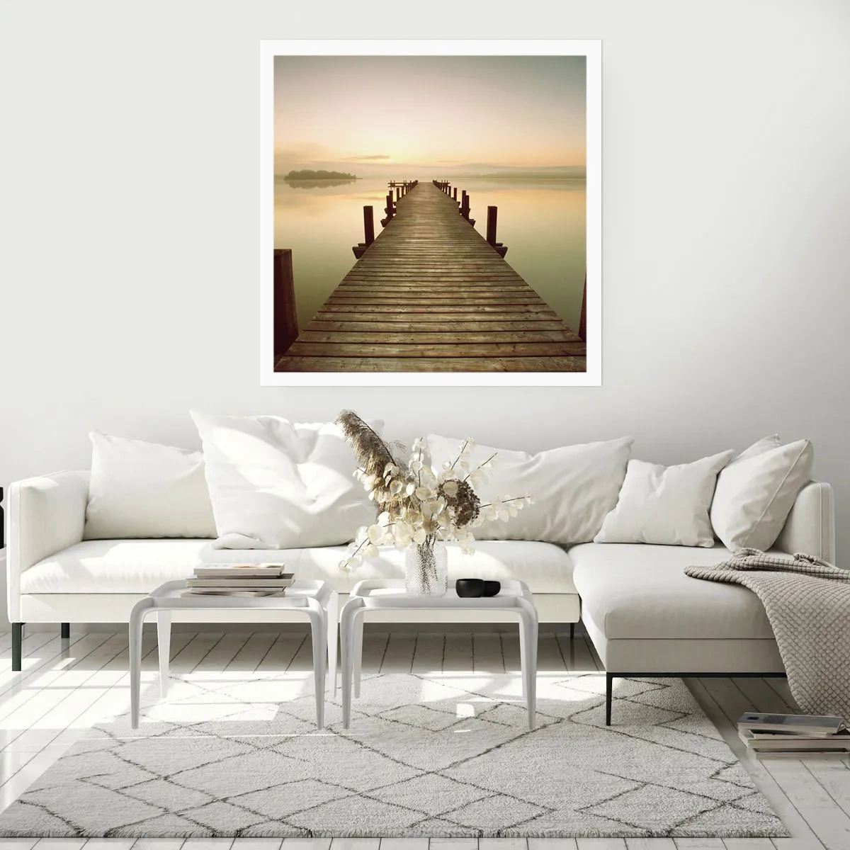 Pôster - Antes do amanhecer, nascer do sol, luz - 40x40 cm