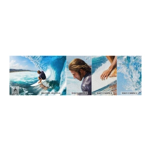 Amostra de papel de parede Premium Sand - Dançando com as ondas - Esporte, Surfar, Prancha de surfe - 100x30 cm