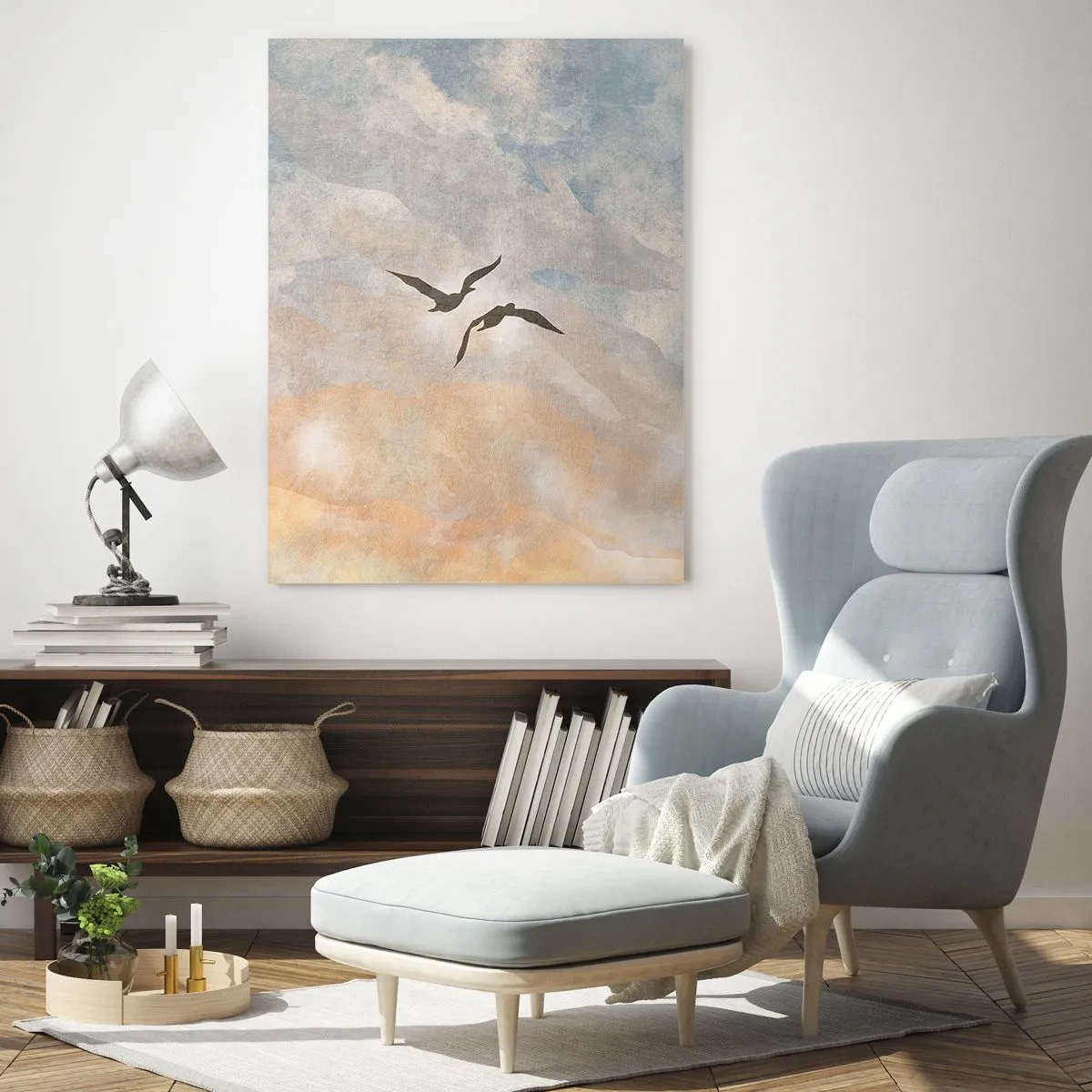 Quadro em vidro - Dança do céu - 80x120 cm