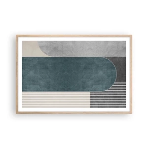 Pôster com moldura de carvalho claro - Composição ao nível - 91x61 cm