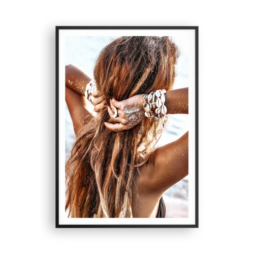 Pôster com moldura preta - Irmã da água e do sol - 70x100 cm