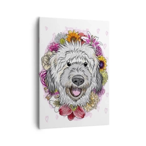 Quadro em tela - Alegria de cachorrinho - 50x70 cm