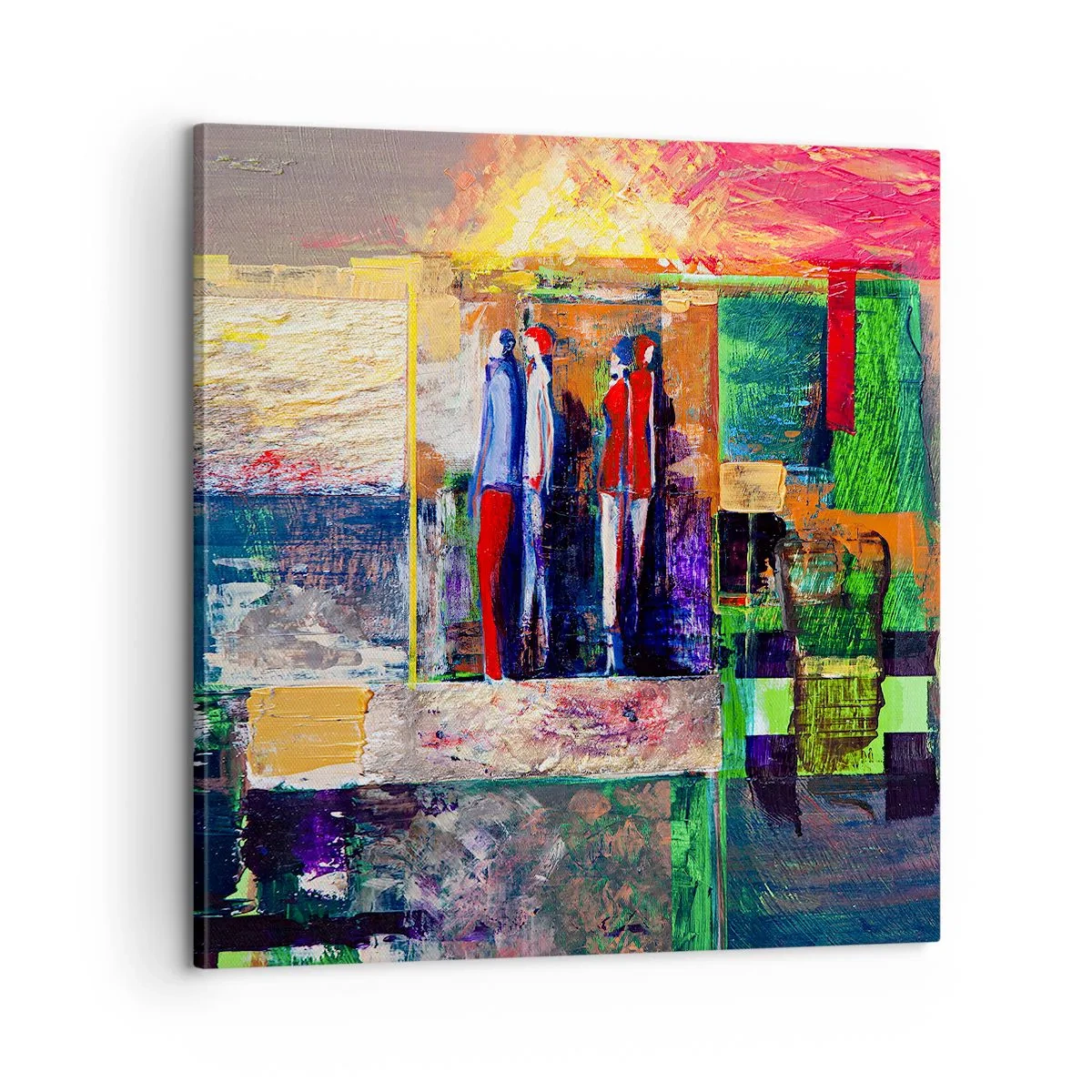 Quadro em tela - Relacionamentos e emoções - 60x60 cm