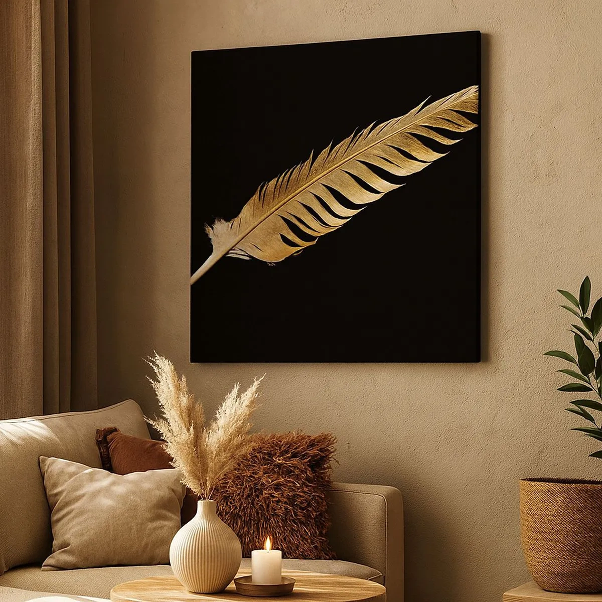 Quadro em tela - É uma pena - 30x30 cm