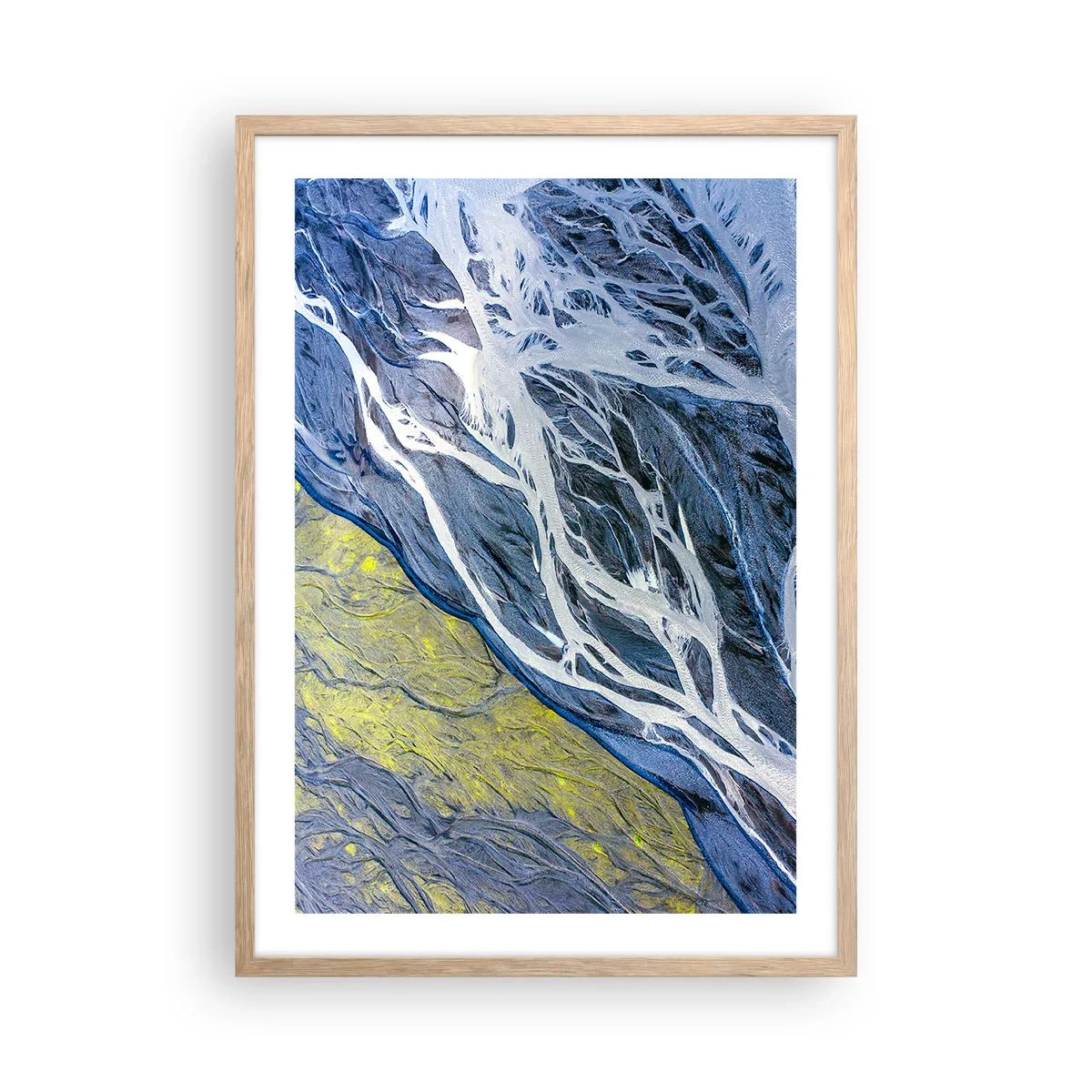 Pôster com moldura de carvalho claro - Pinturas rupestres da natureza - 50x70 cm