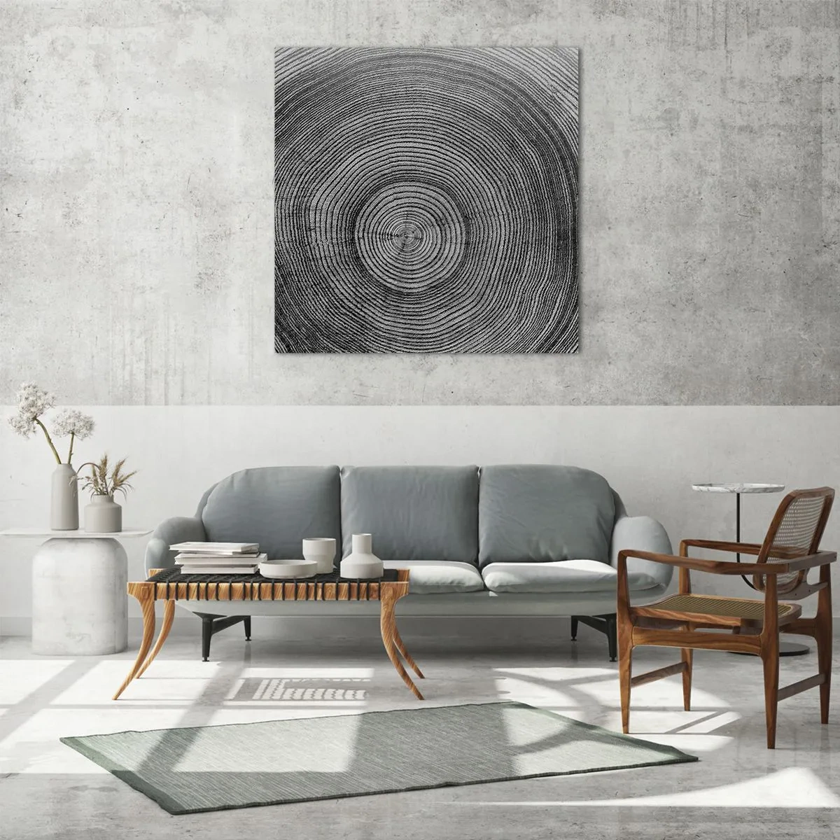 Quadro em vidro - Sinal dos tempos - 70x70 cm