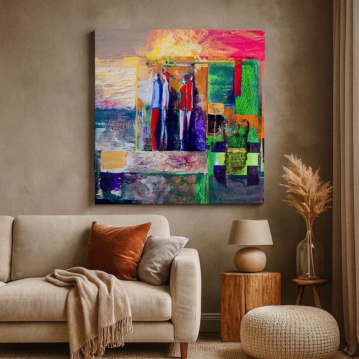 Quadro em tela - Relacionamentos e emoções - 30x30 cm