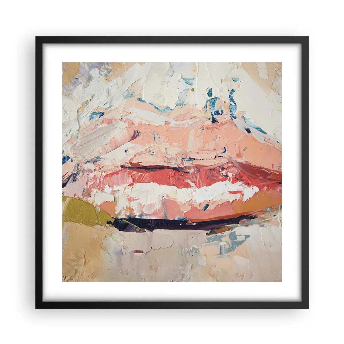 Pôster com moldura preta - Desperta os sentidos - 50x50 cm