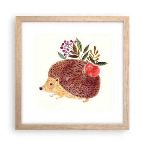Pôster com moldura de carvalho claro - Já gostas de mim - 30x30 cm