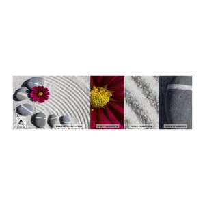 Amostra de papel de parede Premium Sand - Energia e paz do círculo mágico da natureza - Flores, Areia, Pedras - 100x30 cm
