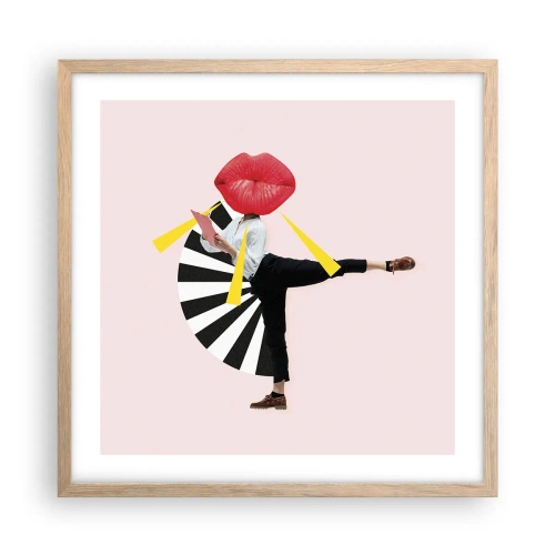 Pôster com moldura de carvalho claro - Arte pop surreal - 50x50 cm