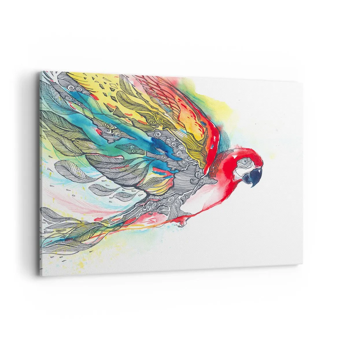 Quadro em tela - Viva com cor - 100x70 cm