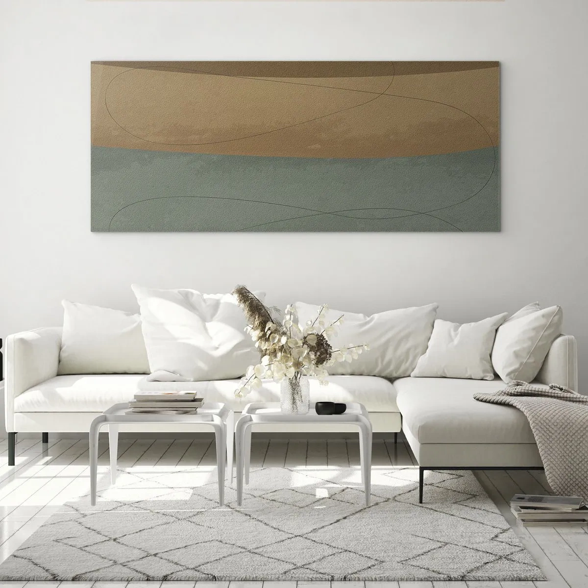 Quadro em vidro - Composição horizontal - 140x50 cm