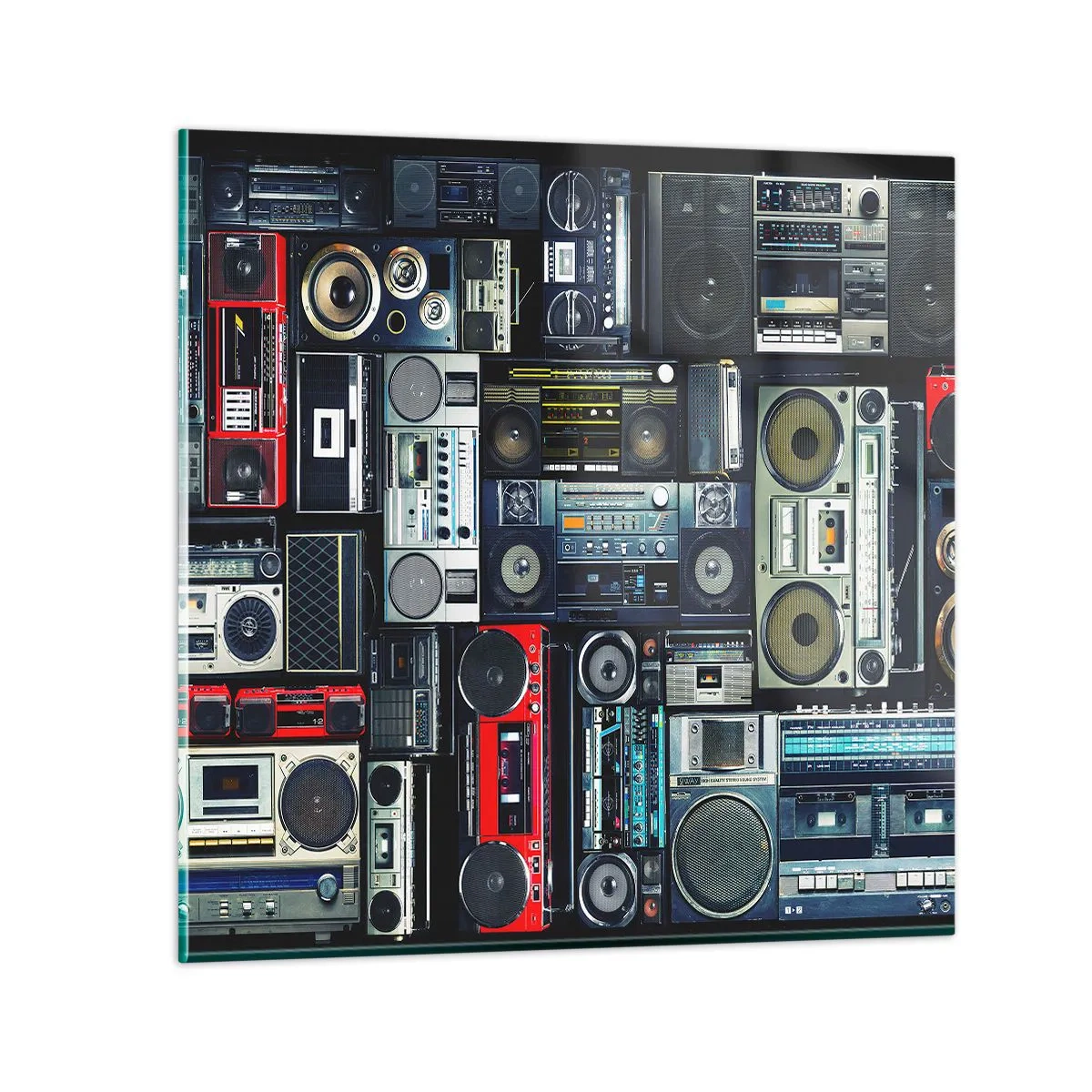 Quadro em vidro - Saudades dos anos 80. - 40x40 cm