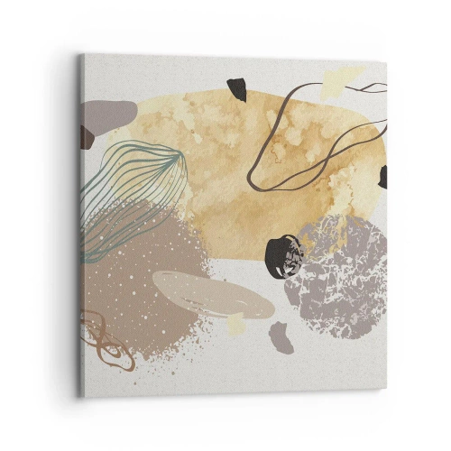 Quadro em tela - Plumcologia aplicada - 70x70 cm