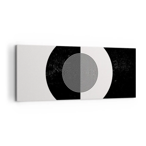Quadro em tela - Harmonia a preto e branco - 100x40 cm