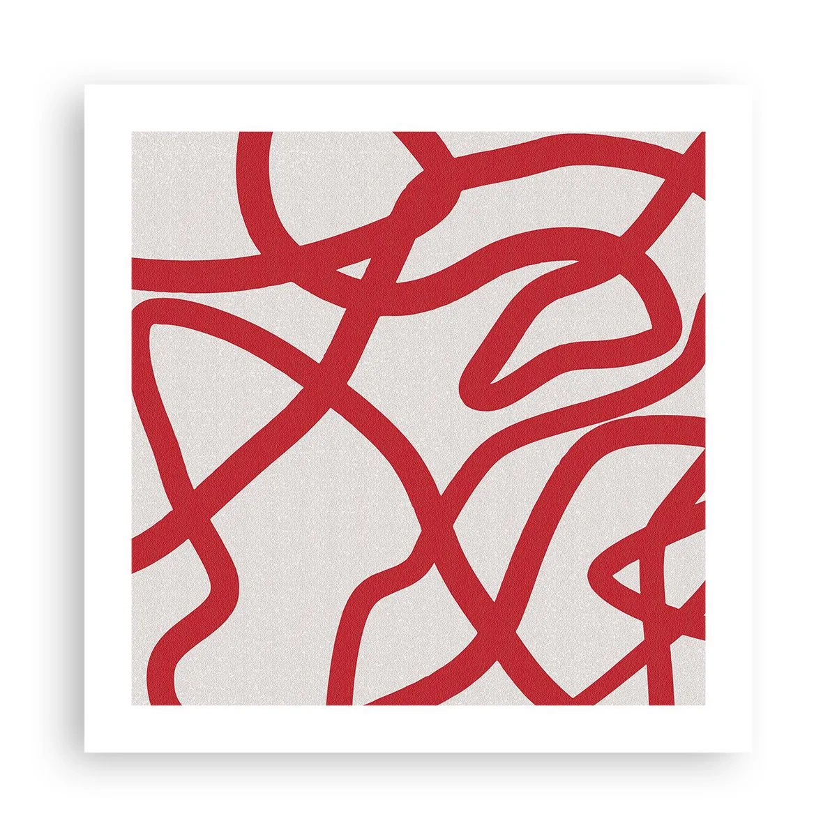 Pôster - Vermelho em branco - 50x50 cm
