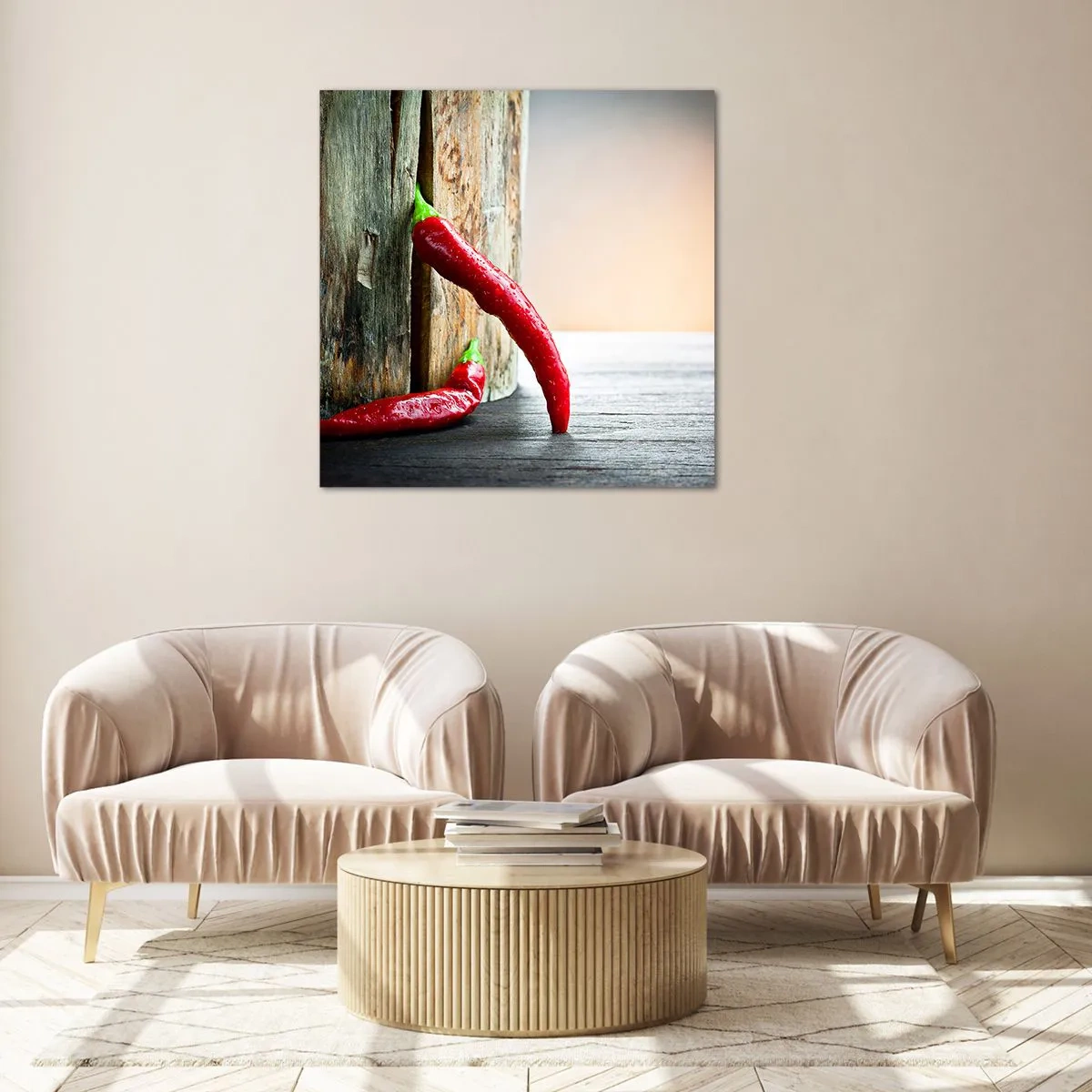 Quadro em vidro - Red hot chili peppers - 60x60 cm