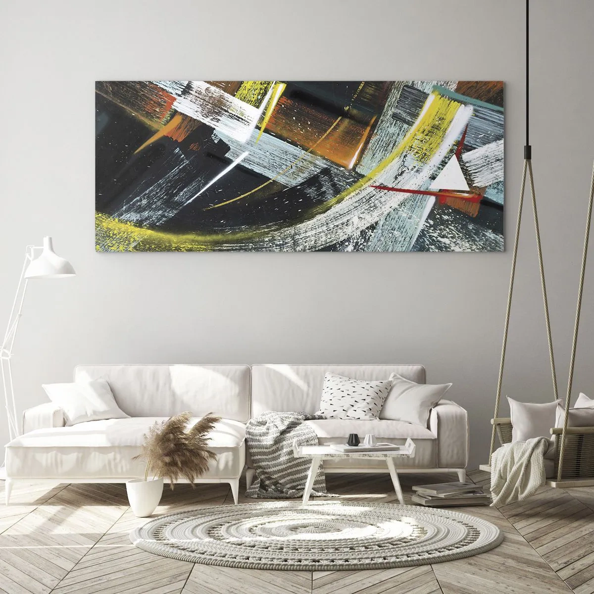 Quadro em vidro - Energia de movimento - 120x50 cm