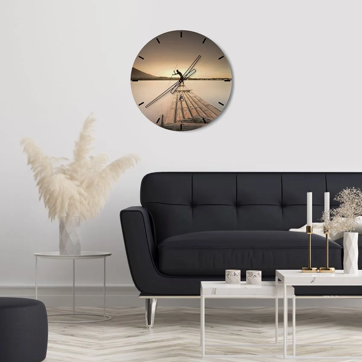 Relógio de parede - Relógio em vidro - Antes de descansar - 30x30 cm